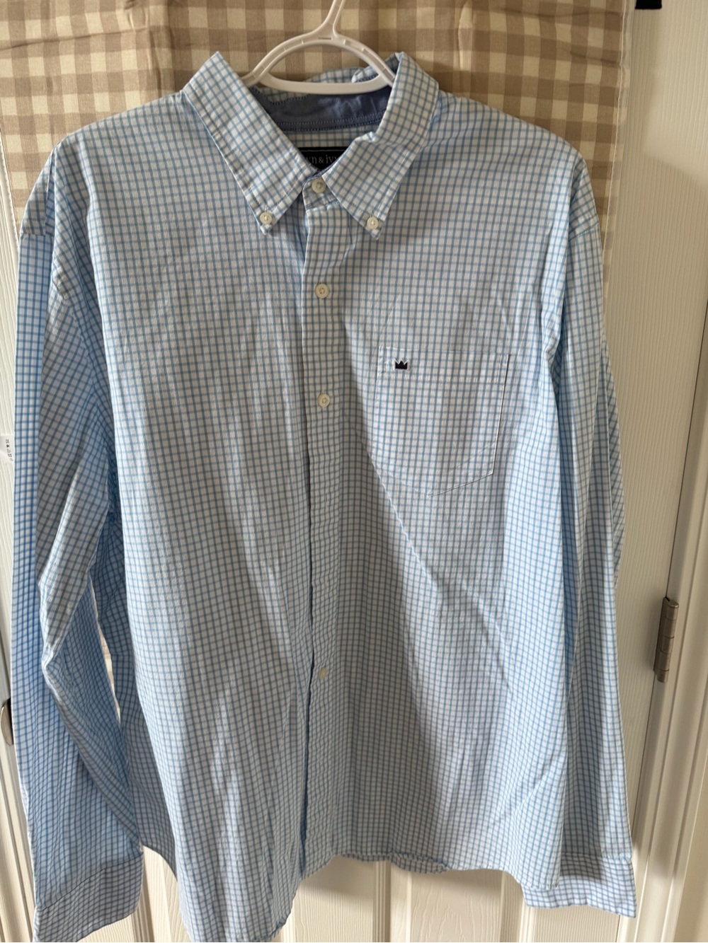 crown & ivy Blue Windowpane Button-Down Shirt
